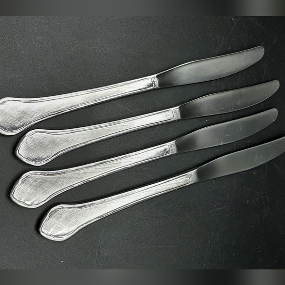 Oneida Wm A Rogers Deluxe Summer Mist Autumn Glow Stainless Knives Set Of 4 - Picture 3 of 3